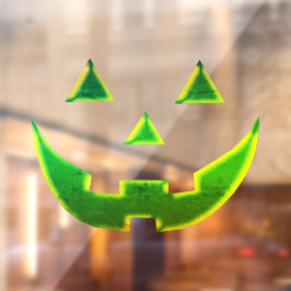 Vinilos Para Cristales Calabaza de Halloween neon verde aterradora 