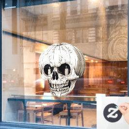 Vinilos Para Cristales Calabaza de Jack O Lantern Cráneo Halloween Gótico