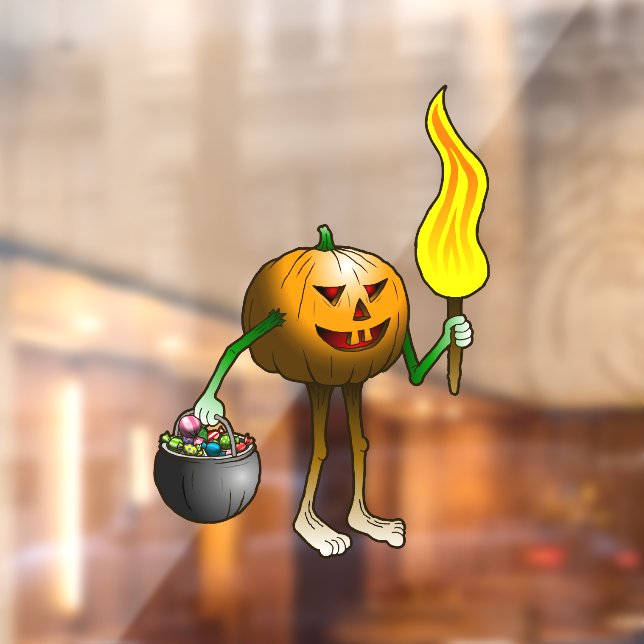 Vinilos Para Cristales Calabaza de truco o truco (Hoja 2)