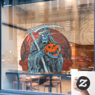 Vinilos Para Cristales Calabazas Espeluznantes de la Noche de Halloween