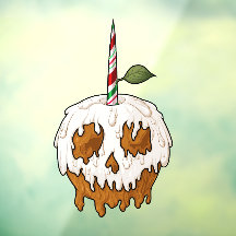 Calavera de manzana caramelizada mortalmente dulce
