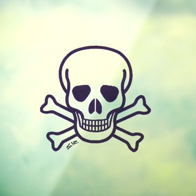 Vinilos Para Cristales Calavera n Huesos despejar la ventana que aprieta  (Hoja 3)