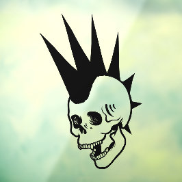 Vinilos Para Cristales Calavera Punk Personalizable