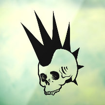 Calavera sin mandíbula punk personalizable