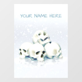 Vinilos Para Cristales Calaveras en la nieve. Personalizadas