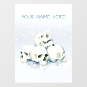 Vinilos Para Cristales Calaveras en la nieve. Personalizadas