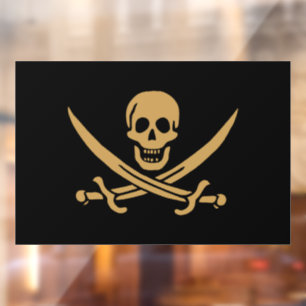 Vinilos Para Cristales Calico Jack, Pirata Azteca de Oro y Pirata de Cutl