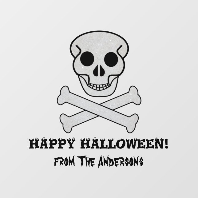 Vinilos Para Cristales Calle de la ventana de los huesos de Halloween (Hoja)