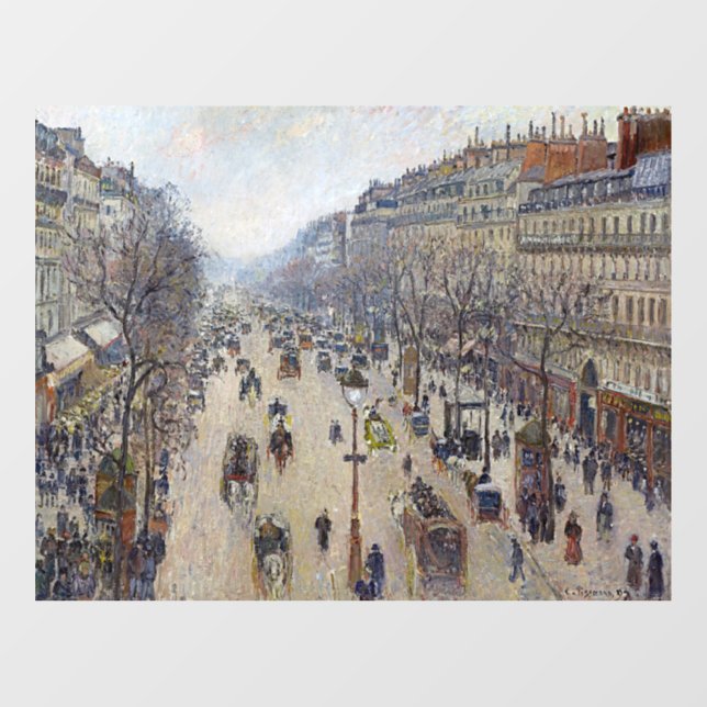Vinilos Para Cristales Camille Pissarro - Boulevard Montmartre, mañana (Hoja)