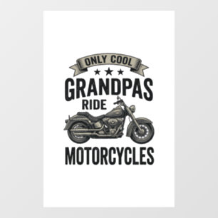 Vinilos Para Cristales Camiseta de Motociclista Vintage para Abuelos Geni
