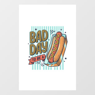 Vinilos Para Cristales Camiseta Diseño Vector Retro Hot Dog Mal Día_1
