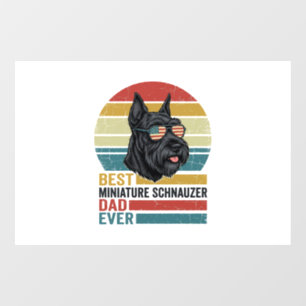 Vinilos Para Cristales Camiseta Patriótica Vintage de Papá Schnauzer Mini