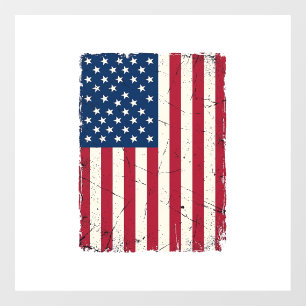 Vinilos Para Cristales Camiseta vectorial de la bandera americana desgast