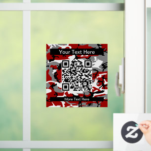 Vinilos Para Cristales Camo rojo y gris, Camuflaje, Militar, Ejército