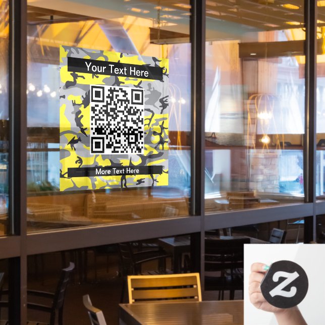 Vinilos Para Cristales Camuflaje Amarillo y Geay, Ejército (ventana del restaurante)