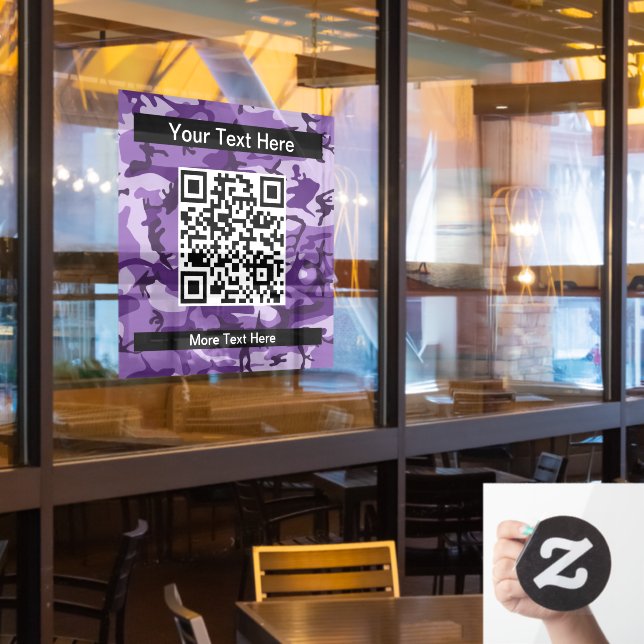 Vinilos Para Cristales Camuflaje morado, ejército (ventana del restaurante)