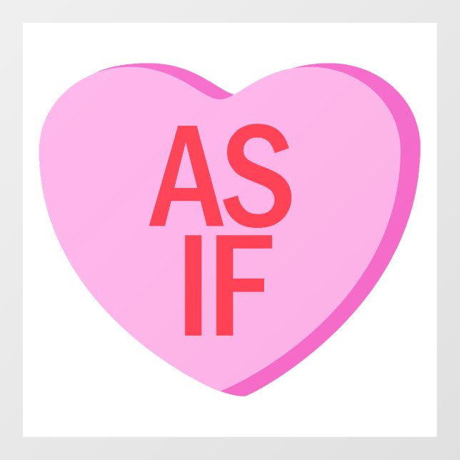 Vinilos Para Cristales Candy Heart - COMO SI (Hoja)