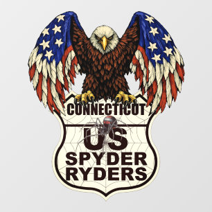 Vinilos Para Cristales Capítulo de Connecticut - Logotipo de águila de ca