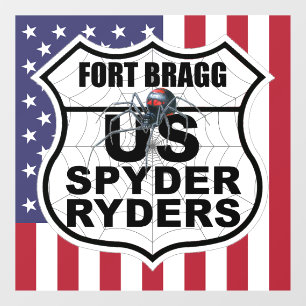 Vinilos Para Cristales Capítulo de Fort Bragg - Bandera y logotipo de cal