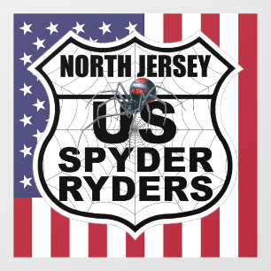 Vinilos Para Cristales Capítulo de North Jersey - Bandera y logotipo de c