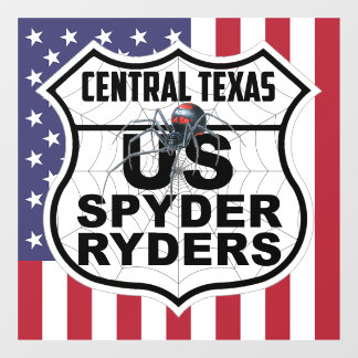 Vinilos Para Cristales Capítulo de Texas Central - Bandera y logotipo de