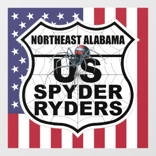 Vinilos Para Cristales Capítulo del Noreste de Alabama - Bandera y logoti