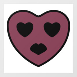 Vinilos Para Cristales Cara de corazón