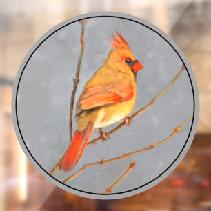 Vinilos Para Cristales Cardenal sobre pintura de bifurcaciones - Arte de