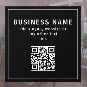 Vinilos Para Cristales Cargar código QR o logotipo Negro moderno