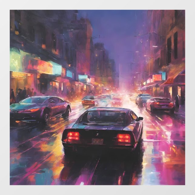 Vinilos Para Cristales Carreras dinámica de Cityscape (Hoja)