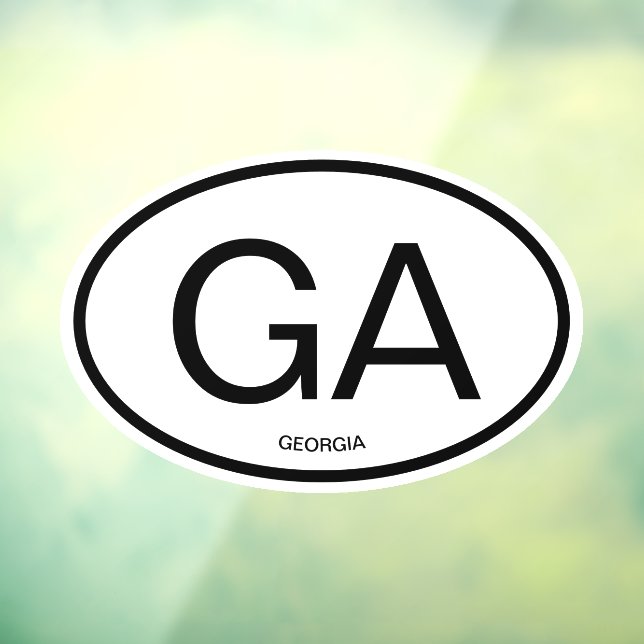 Vinilos Para Cristales Carro de forma oval de abreviación de código de es (Hoja 3)