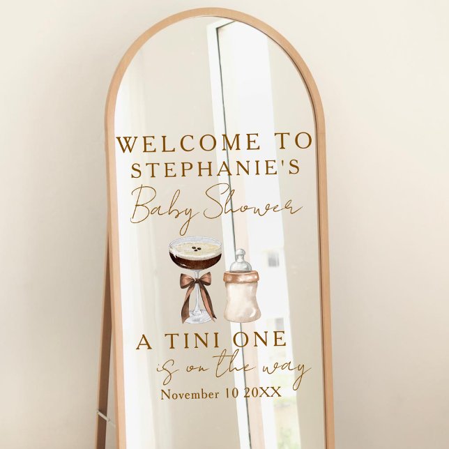 Vinilos Para Cristales Cartel de bienvenida de Martini Baby Shower Mirror (Subido por el creador)