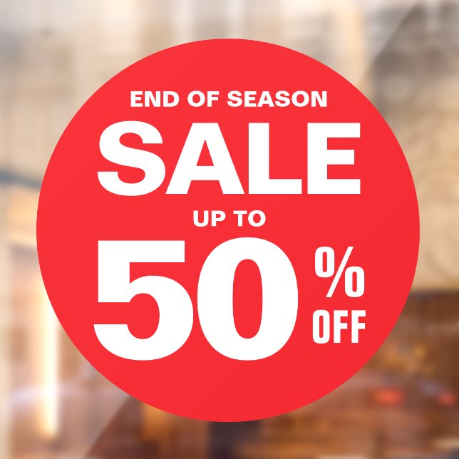 Vinilos Para Cristales Cartel de venta de negocio 50% de descuento en ven (Hoja 2)