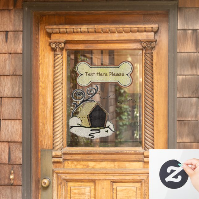 Vinilos Para Cristales Casa de Perro (Puerta de casa)