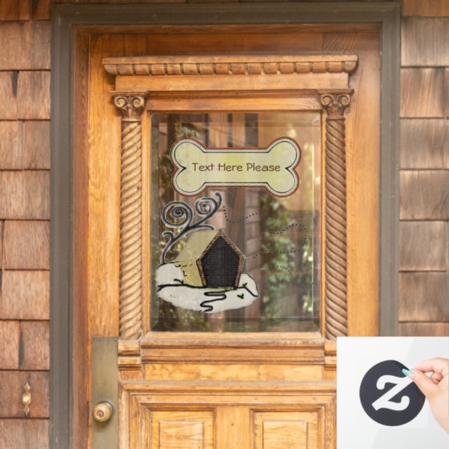 Vinilos Para Cristales Casa para Perros (Puerta de casa)