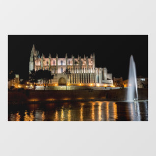 Vinilos Para Cristales Catedral de Palma de Mallorca de noche - España