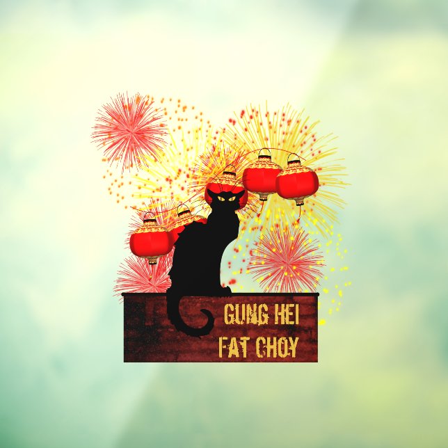 Vinilos Para Cristales Chat Noir Año Nuevo Chino (Hoja 3)