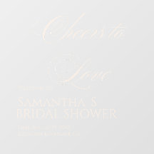 Cheers to Love Elegant White Bridal Shower 