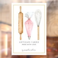 Chef de Pastelería Panadería Acuarela Utensilios d