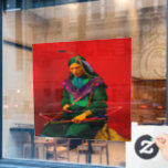 Vinilos Para Cristales Cherokee Nativo Estadounidense Pop Art Wall Decal<br><div class="desc">Los Cherokee eran una tribu nativa americana indígena del suroeste de los Estados Unidos.</div>