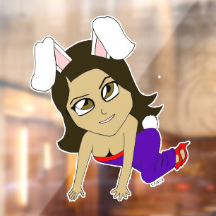 Vinilos Para Cristales chibi bunnygirl