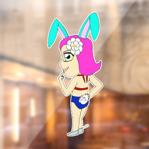 Vinilos Para Cristales chibi bunnygirl