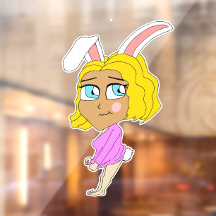 Vinilos Para Cristales chibi bunnygirl