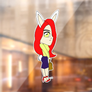 Vinilos Para Cristales chibi bunnygirl