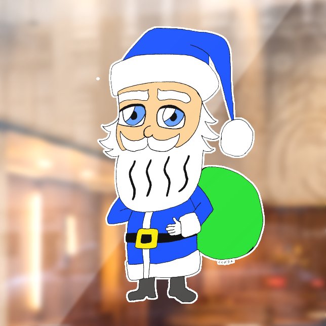 Vinilos Para Cristales chibi Santa Claus (Hoja 2)