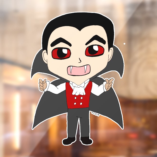 Vinilos Para Cristales chibi vampire (Hoja 2)