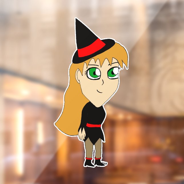 Vinilos Para Cristales chibi witch (Hoja 2)