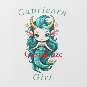 Vinilos Para Cristales Chica Capricornio Sirena Thunder_Cove