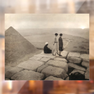Vinilos Para Cristales Chicas Flapper Amanecer Pirámide de Keops, Egipto