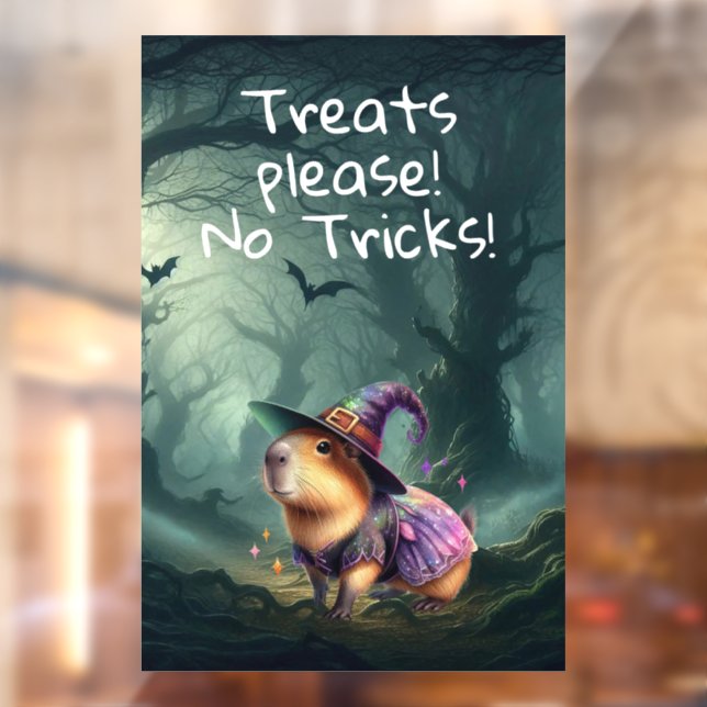 Vinilos Para Cristales Chigüiro y guapo de Halloween Capybara (Hoja 2)